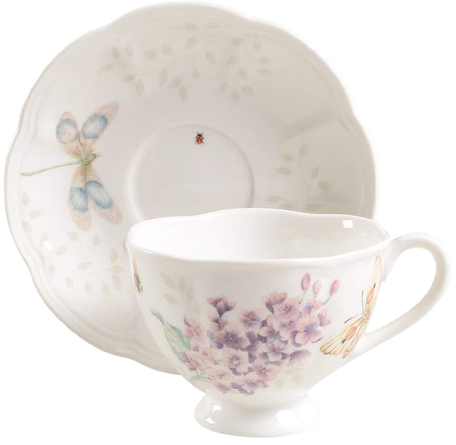 Butterfly Meadow Footed Cup & Saucer Set by Lenox-1