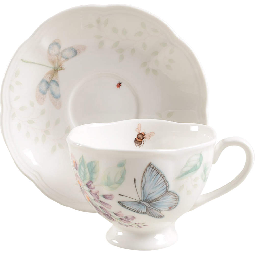 Butterfly Meadow Footed Cup & Saucer Set by Lenox-1