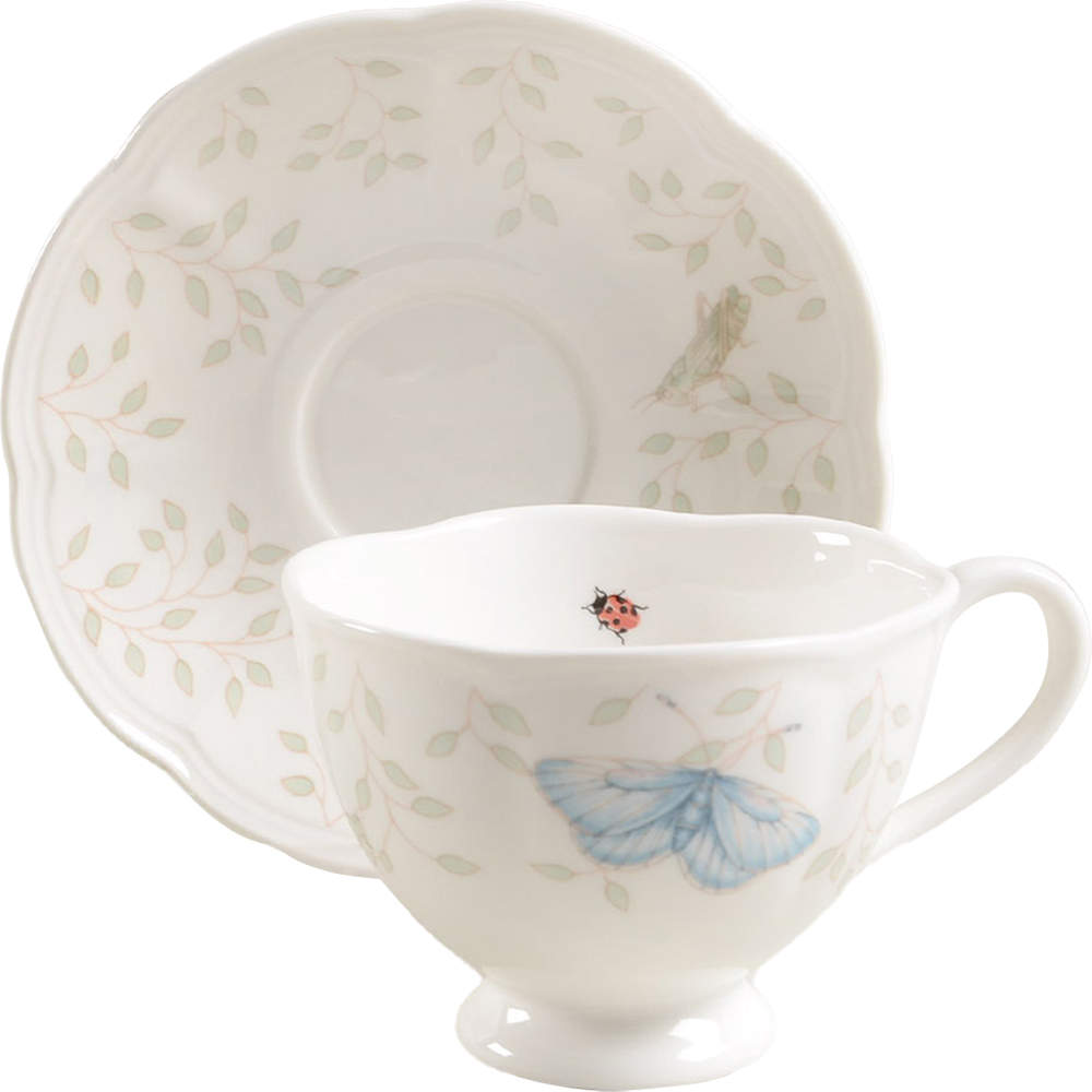 Butterfly Meadow Footed Cup & Saucer Set by Lenox-1