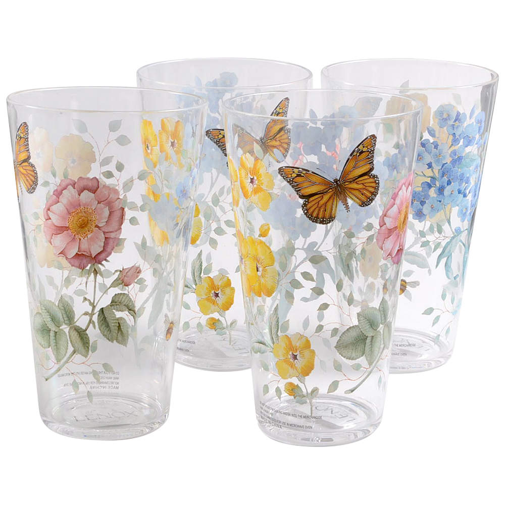 Butterfly Meadow Acrylic Highball - Set of 4 by Lenox-1