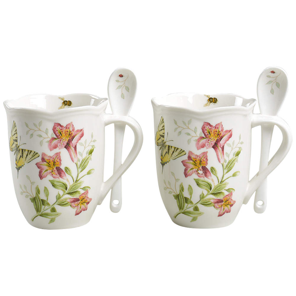 Butterfly Meadow (Set of 2) Mug & Spoon Set by Lenox-1