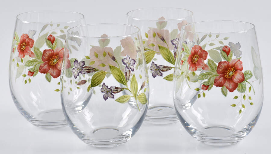 Butterfly Meadow Glassware Stemless Wine - Set of 4 by Lenox-1
