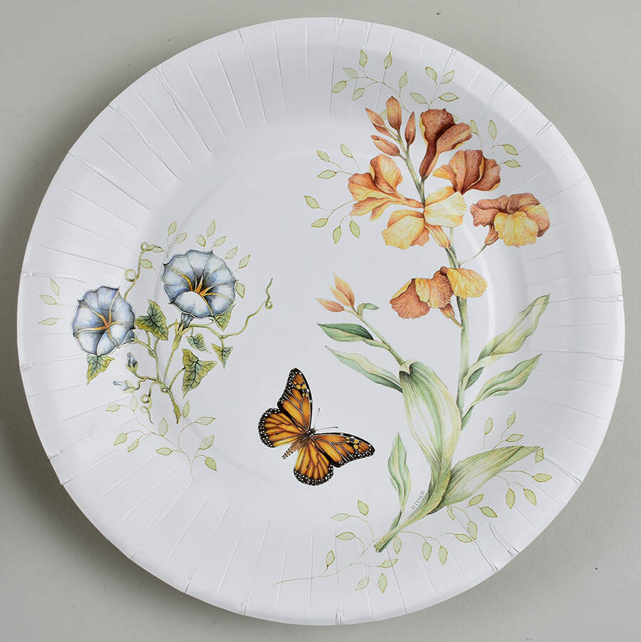 Butterfly Meadow Pack of 8 - Paper Dinner Plate by Lenox-1