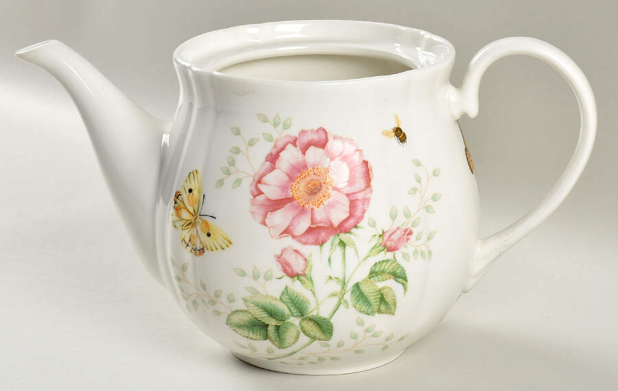 Butterfly Meadow Teapot No Lid by Lenox-1