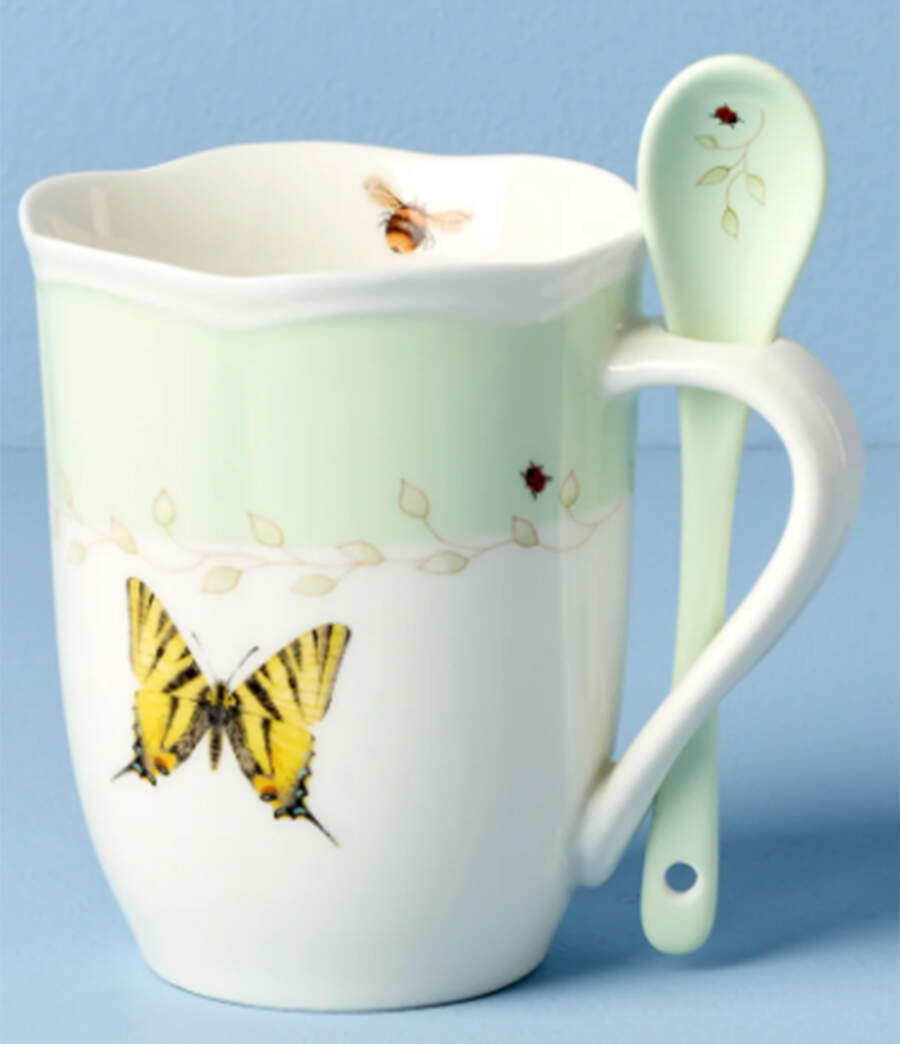 Butterfly Meadow Mug & Spoon Set by Lenox-1