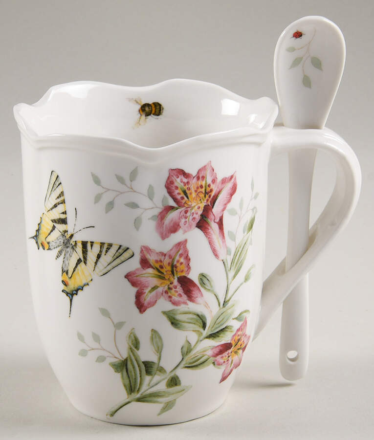 Butterfly Meadow Mug & Spoon Set by Lenox-1