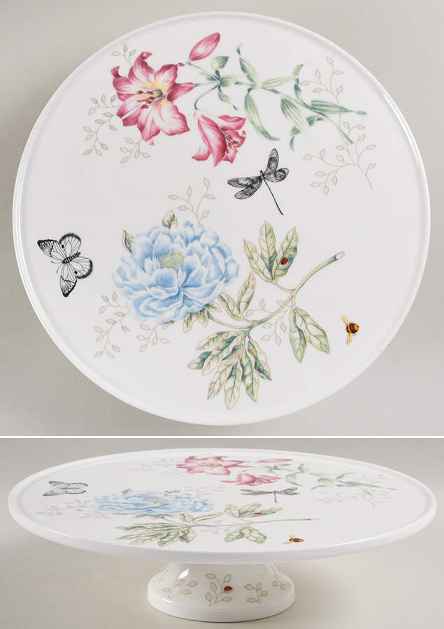 Butterfly Meadow 25th Anniversary Cake Stand by Lenox-1