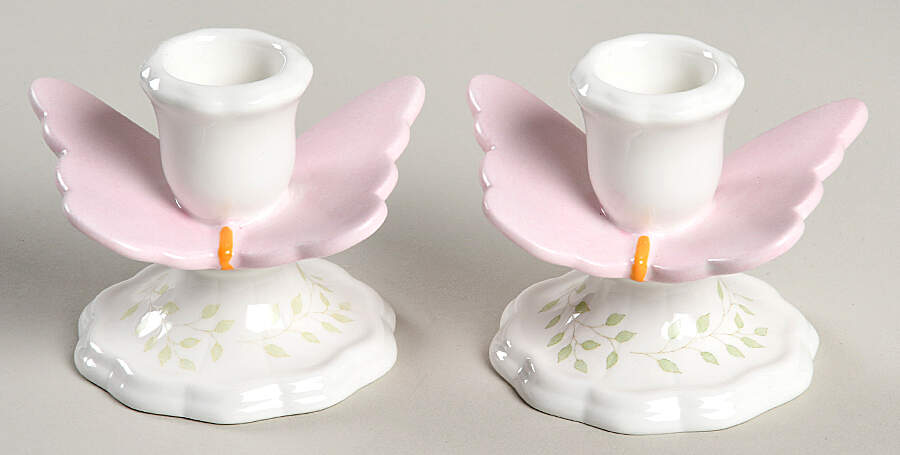 Butterfly Meadow 3" Candlestick - Set of 2 by Lenox-1