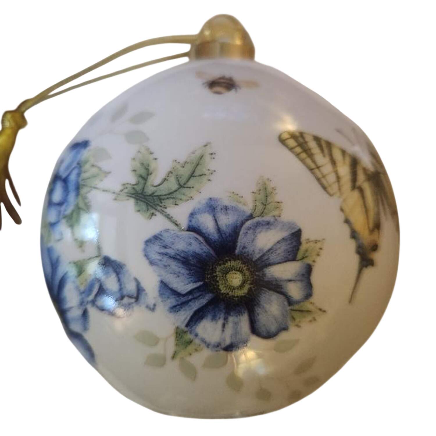 Butterfly Meadow Ball Ornament by Lenox-1