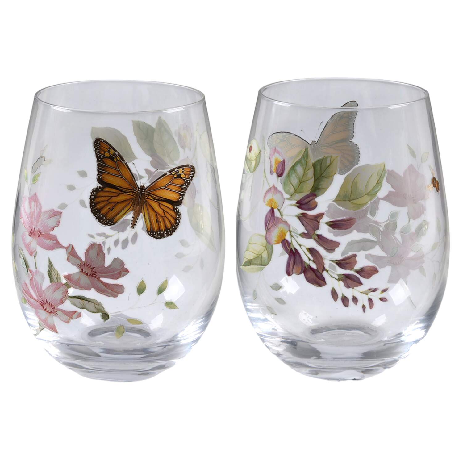 Butterfly Meadow Glassware Stemless Wine by Lenox-1