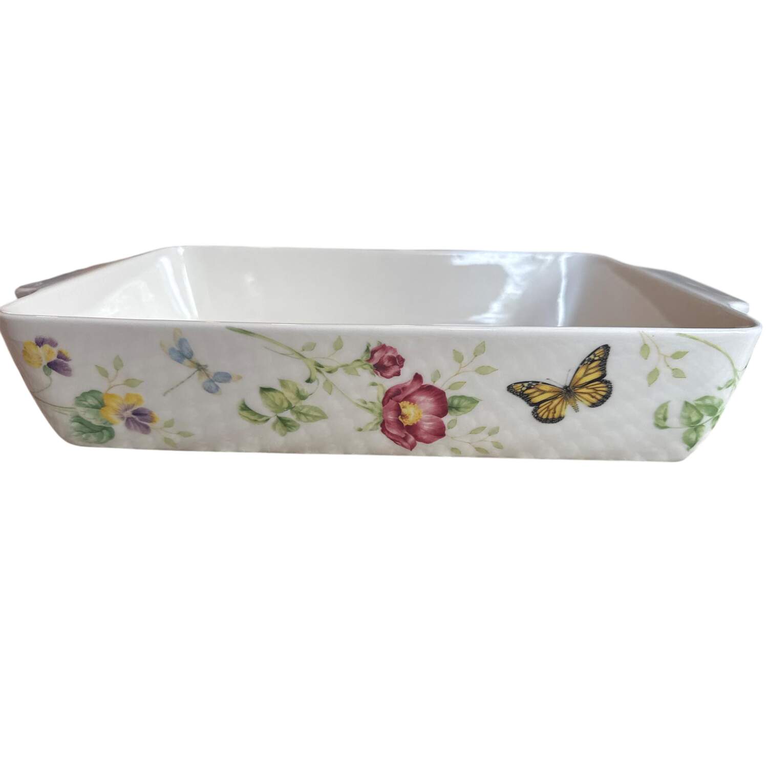 Butterfly Meadow 15" Rectangular Baker by Lenox-1