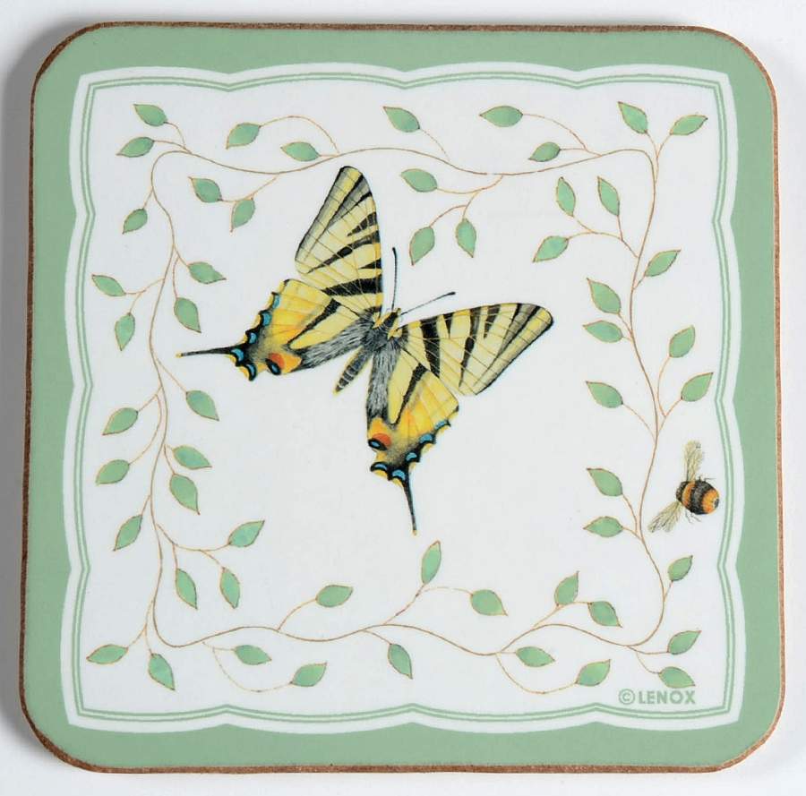 Butterfly Meadow Square Corkback Coaster by Lenox-1