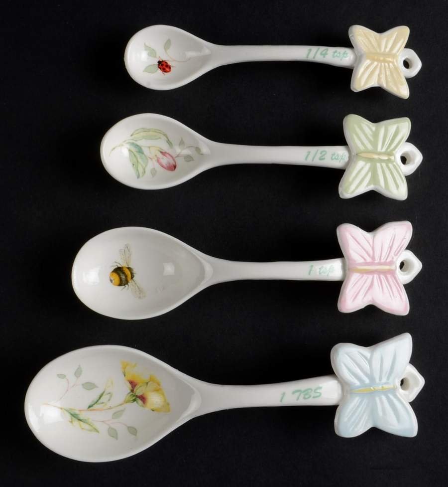Butterfly Meadow (4 Pc) Ceramic Measuring Spoon Set by Lenox-1