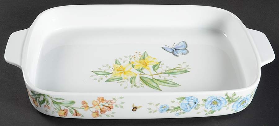 Butterfly Meadow 17" Rectangular Baker by Lenox-1
