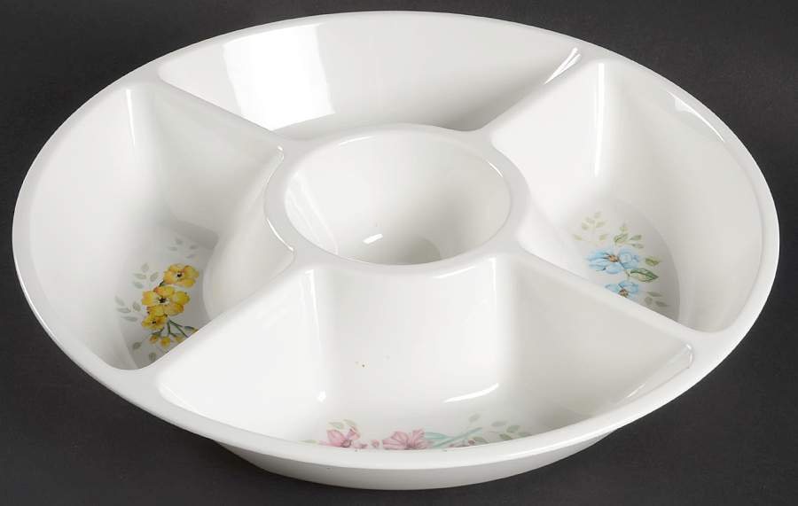 Butterfly Meadow 5 Part Round Melamine Divided Server by Lenox-1