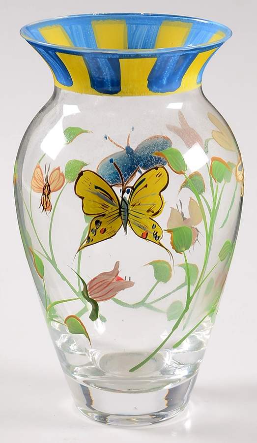 Butterfly Meadow Handpainted 6" Flower Vase by Lenox-1