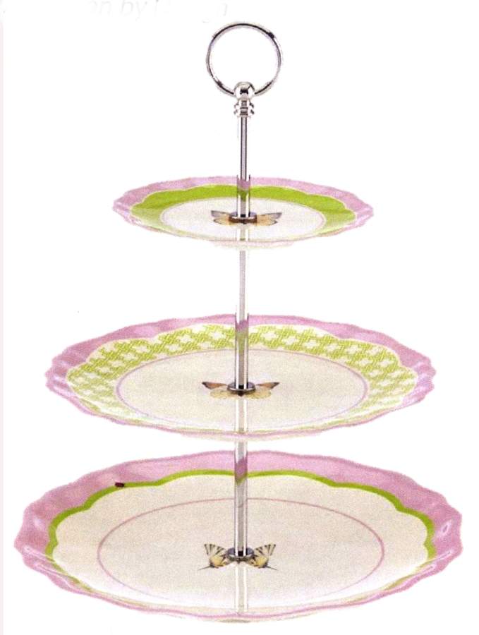 Butterfly Meadow Melamine 3 Tiered Serving Tray by Lenox-1