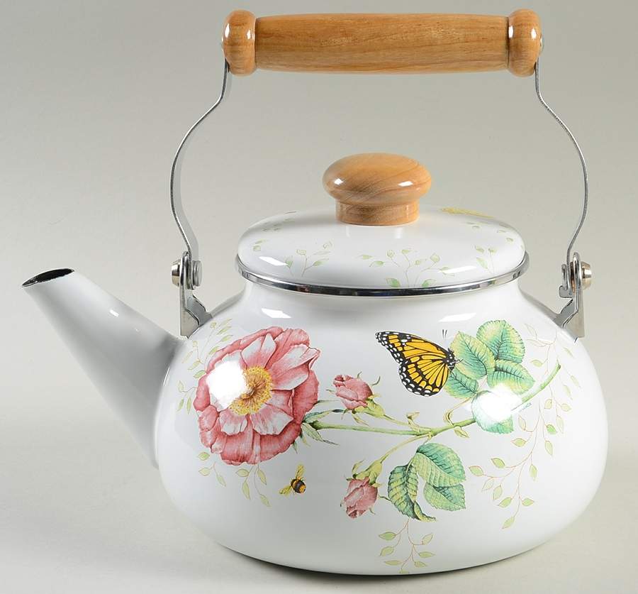 Butterfly Meadow Metal Kettle & Lid by Lenox-1
