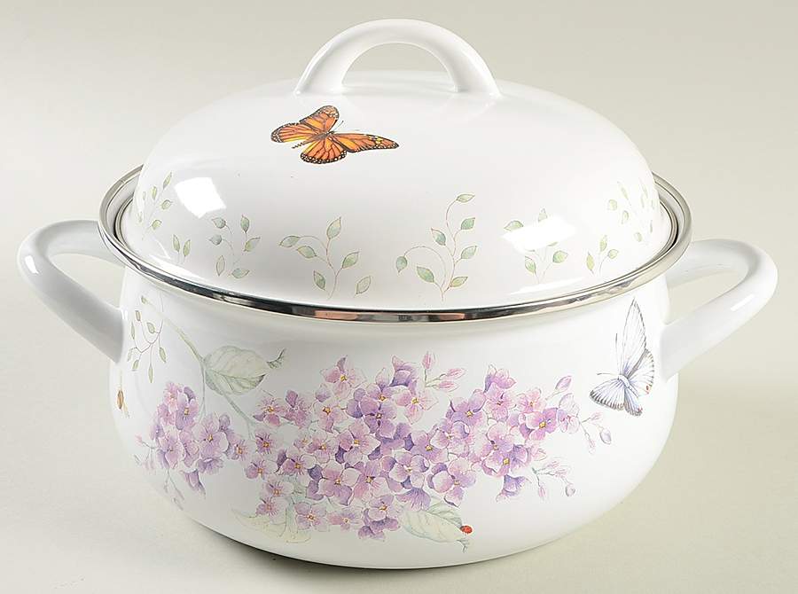 Butterfly Meadow 4 Quart Metal Covered Casserole by Lenox-1