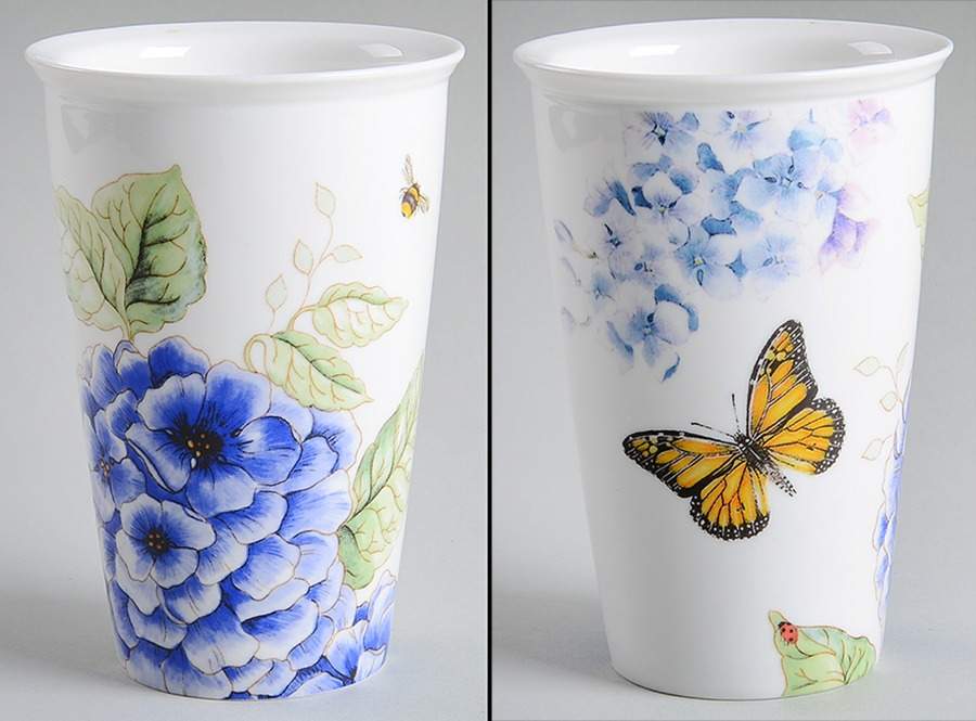 Butterfly Meadow Blue Silicone/Plastic Lid for Travel Tumbler by Lenox-1