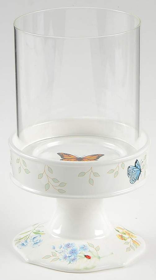 Butterfly Meadow Pillar Candleholder & Glass Shade by Lenox-1