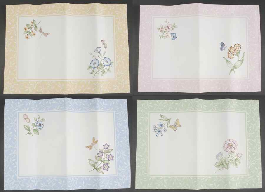 Butterfly Meadow Cloth Placemat - Set of 4 (Motifs 3-6) by Lenox-1