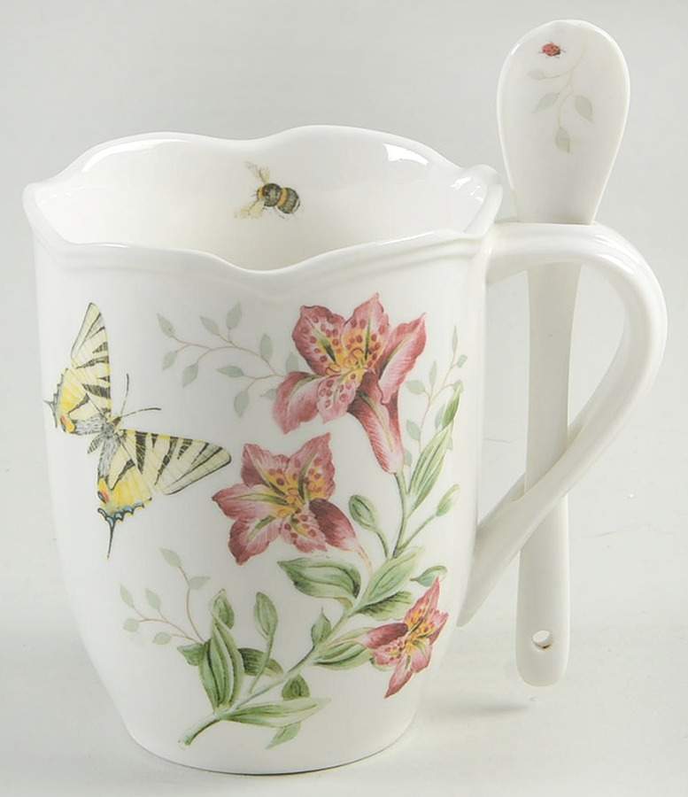 Butterfly Meadow Mug & Spoon Set by Lenox-1