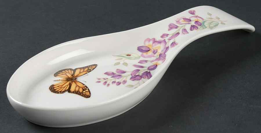 Butterfly Meadow Spoon Rest/Holder (Holds 1 Spoon) by Lenox-1