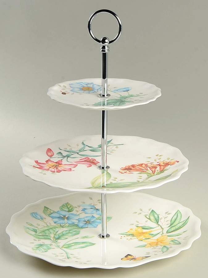 Butterfly Meadow Melamine 3 Tiered Serving Tray by Lenox-1
