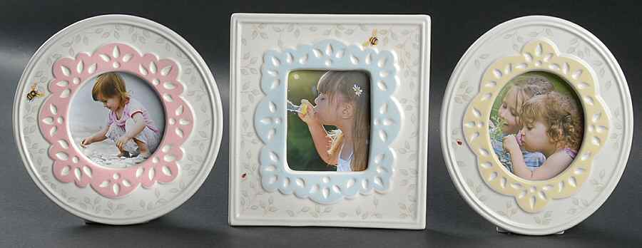 Butterfly Meadow Set of 3 Motif Frame-Holds 3" X 3" by Lenox-1