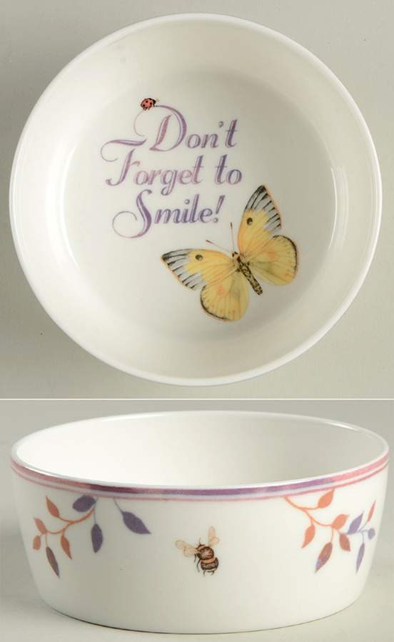 Butterfly Meadow Sentiment Bowl by Lenox-1