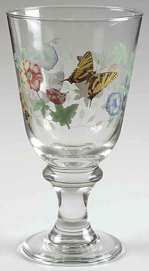 Butterfly Meadow Glassware Goblet by Lenox-1
