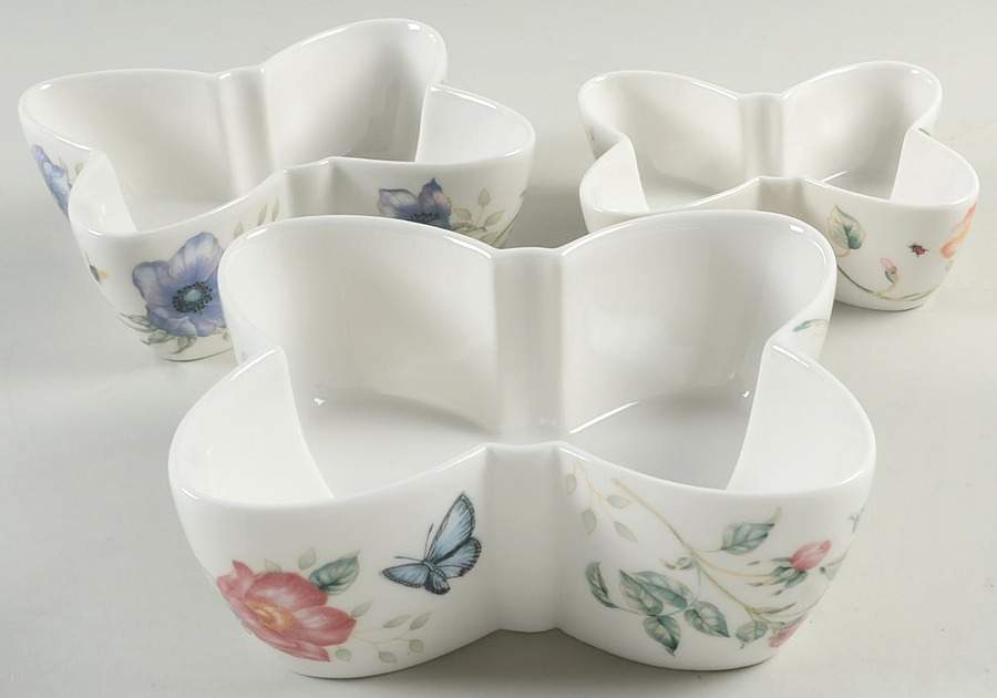 Butterfly Meadow Nesting Butterfly Bowl - Set of 3 by Lenox-1