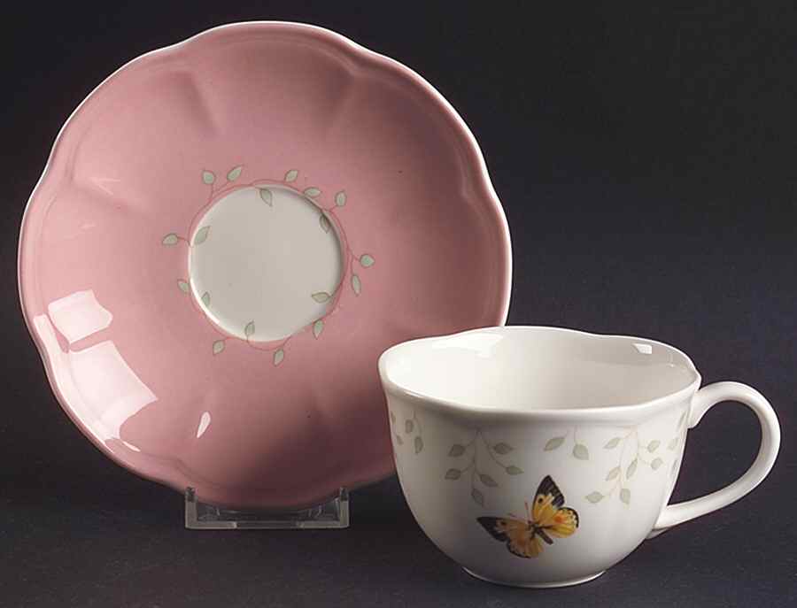 Butterfly Meadow Flat Demitasse Cup & Saucer Set by Lenox-1