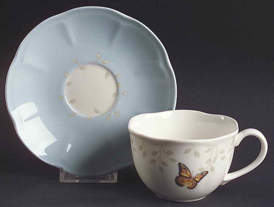 Butterfly Meadow Flat Demitasse Cup & Saucer Set by Lenox-1