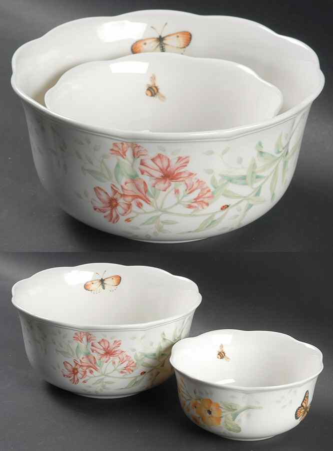Butterfly Meadow (Set of 2) Nesting Bowl by Lenox-1