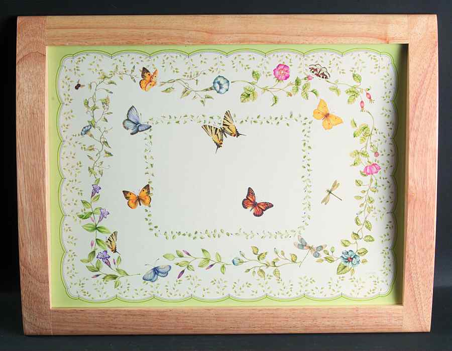 Butterfly Meadow Rectangular Wood Tray by Lenox-1