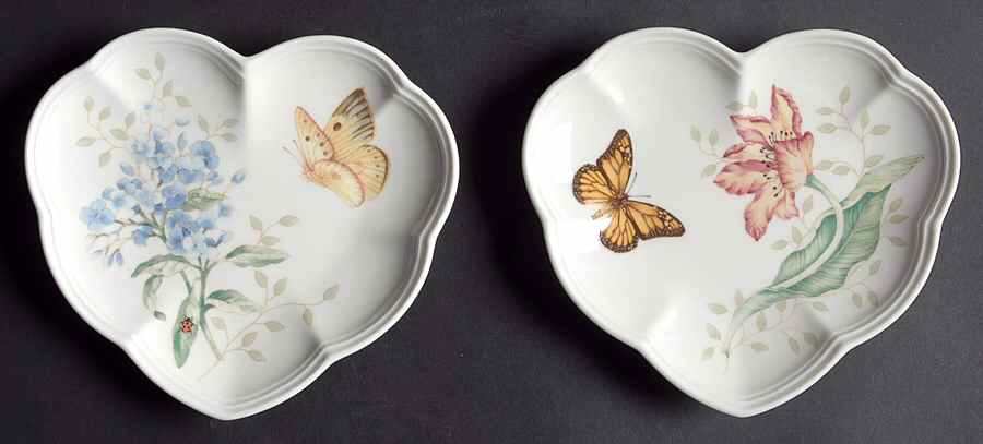 Butterfly Meadow Heart Party Plate - Set of 2 by Lenox-1