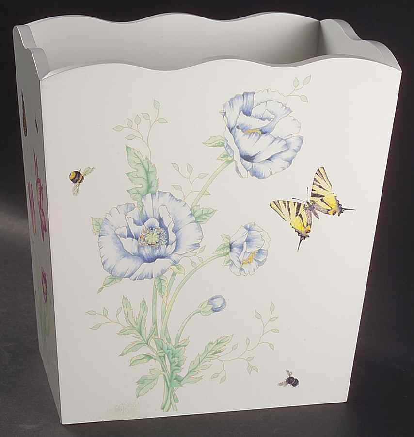 Butterfly Meadow Waste Basket Wood by Lenox-1
