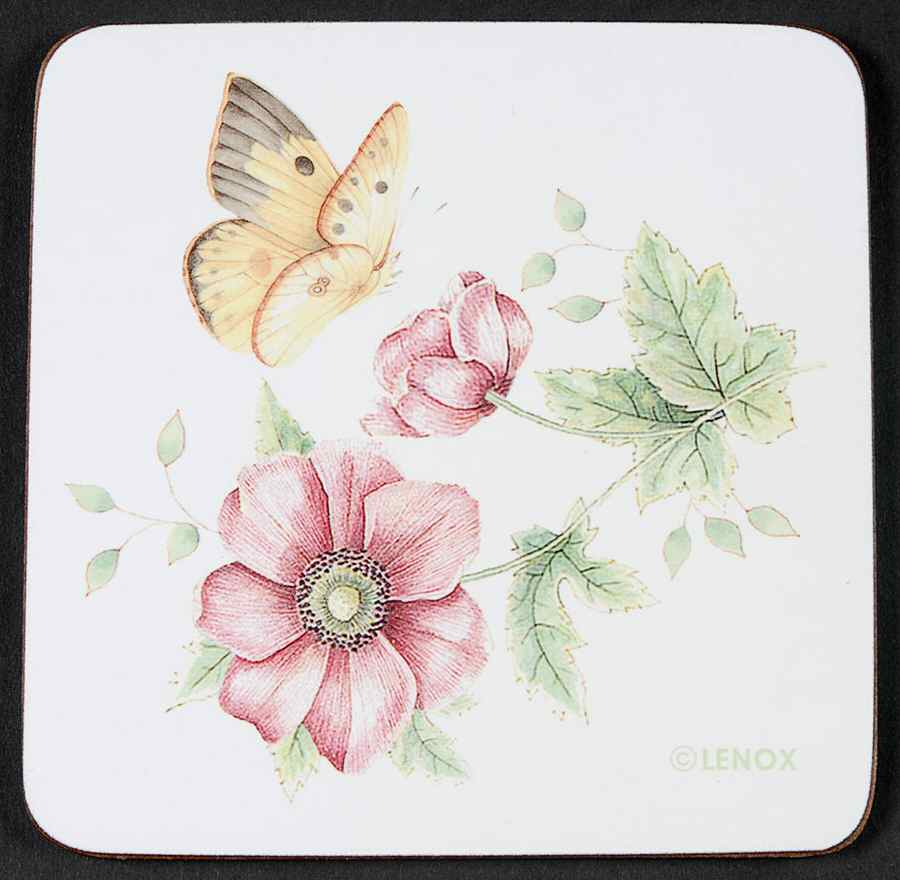 Butterfly Meadow Square Corkback Coaster by Lenox-1