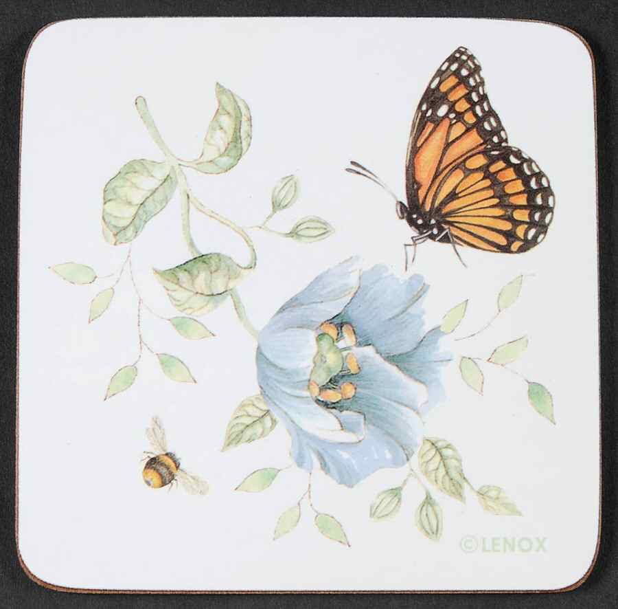 Butterfly Meadow Square Corkback Coaster by Lenox-1
