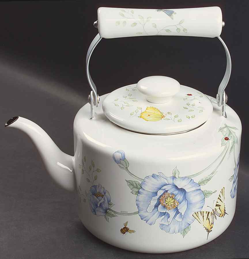 Butterfly Meadow Metal Kettle & Lid by Lenox-1