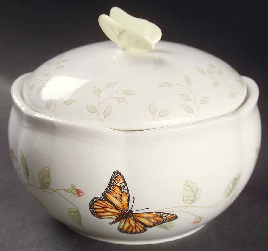 Butterfly Meadow Round Box & Lid by Lenox-1