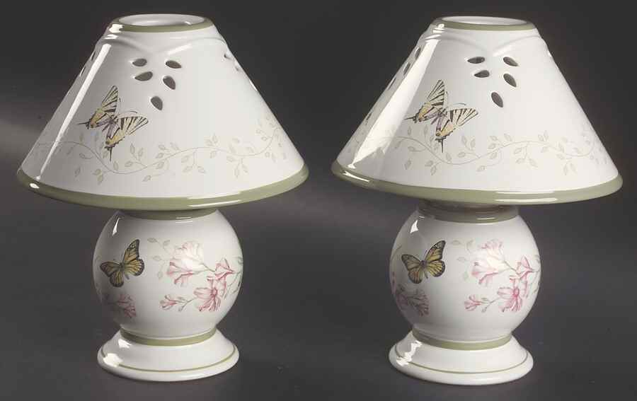 Butterfly Meadow Tea Light Lamps & Shade - Set of 2 by Lenox-1