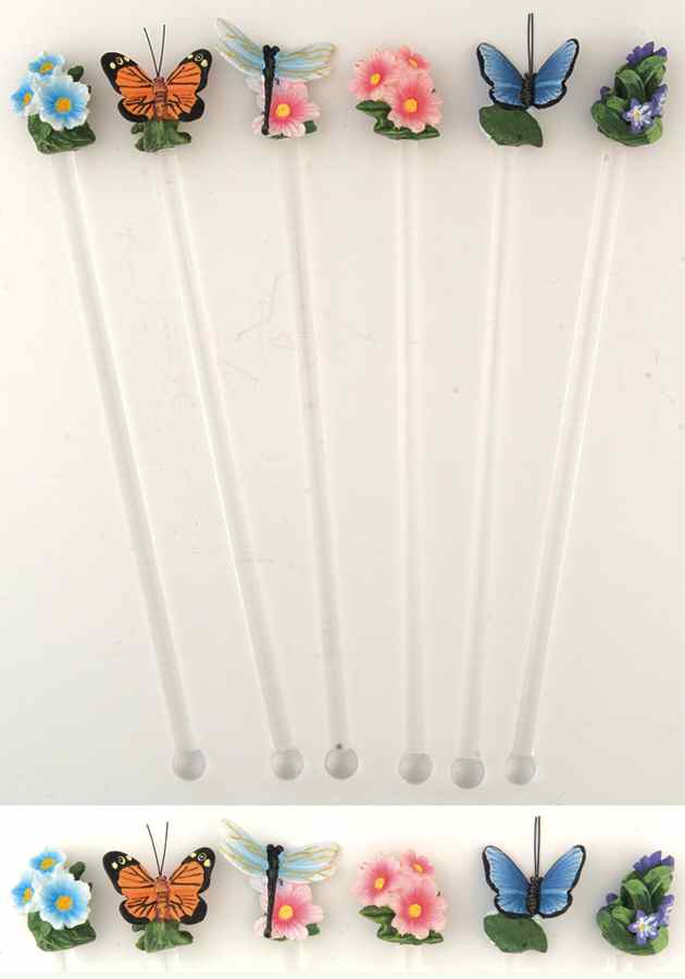 Butterfly Meadow Set of 6 Swizzle Sticks by Lenox-1