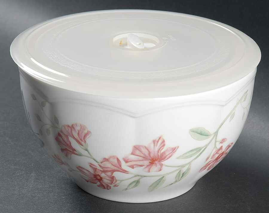 Butterfly Meadow Small Ceramic Bowl & Plastic Lid by Lenox-1