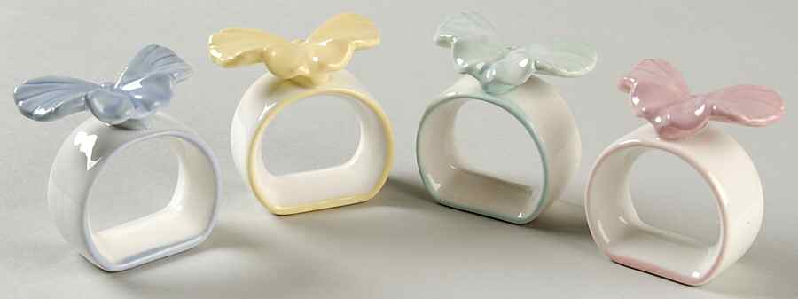 Butterfly Meadow Figural Napkin Ring - Set of 4 Motifs by Lenox-1