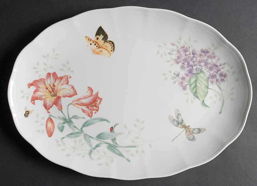 Butterfly Meadow 14" Oval Serving Platter by Lenox-1