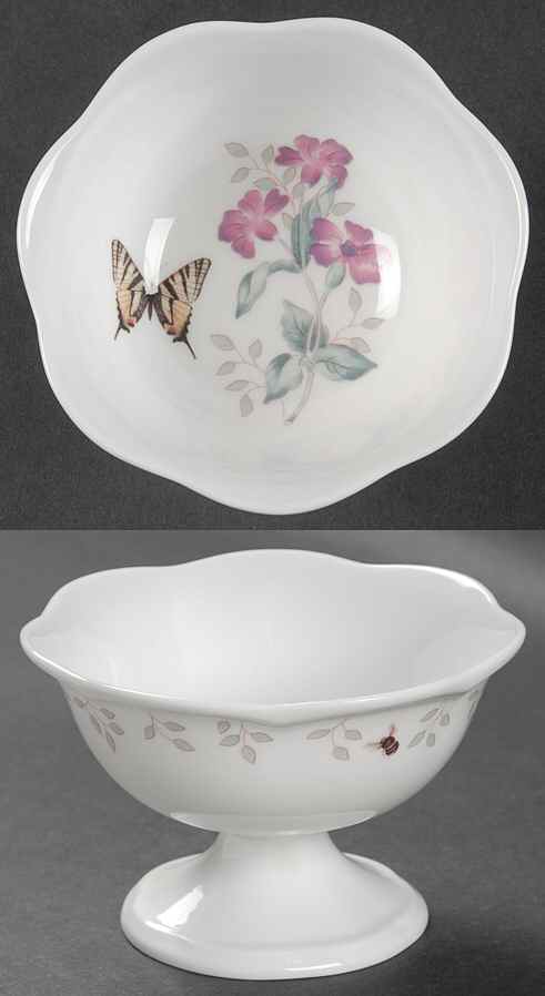 Butterfly Meadow Footed Dessert Bowl by Lenox-1