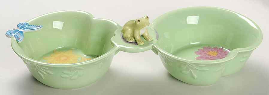 Butterfly Meadow 2 Part Condiment Server with Center Handle by Lenox-1